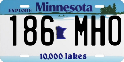 MN license plate 186MHO