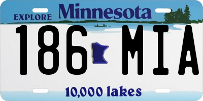 MN license plate 186MIA