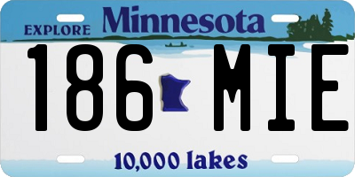 MN license plate 186MIE
