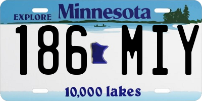 MN license plate 186MIY
