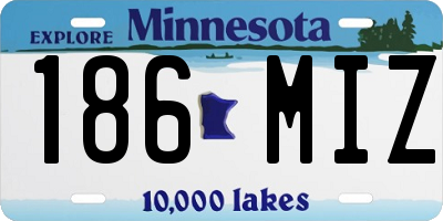MN license plate 186MIZ