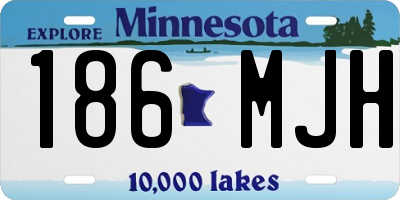 MN license plate 186MJH