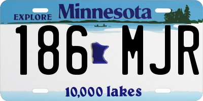 MN license plate 186MJR