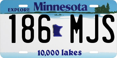MN license plate 186MJS
