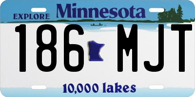 MN license plate 186MJT