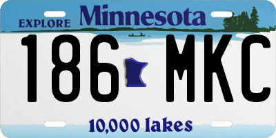 MN license plate 186MKC