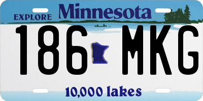 MN license plate 186MKG