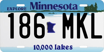 MN license plate 186MKL