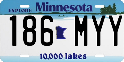 MN license plate 186MYY