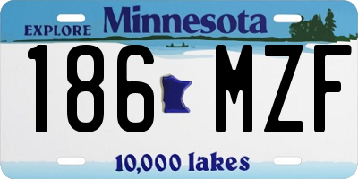 MN license plate 186MZF