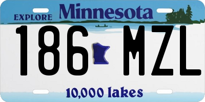 MN license plate 186MZL