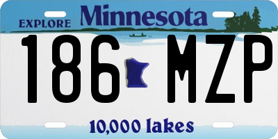 MN license plate 186MZP