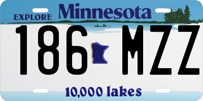 MN license plate 186MZZ