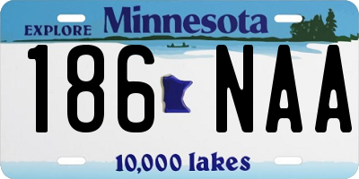 MN license plate 186NAA