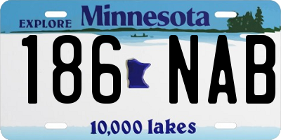 MN license plate 186NAB