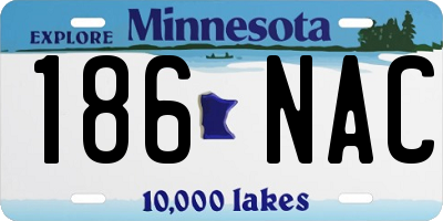 MN license plate 186NAC