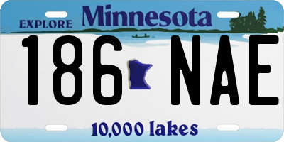 MN license plate 186NAE
