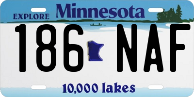 MN license plate 186NAF