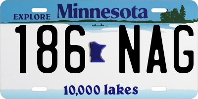 MN license plate 186NAG