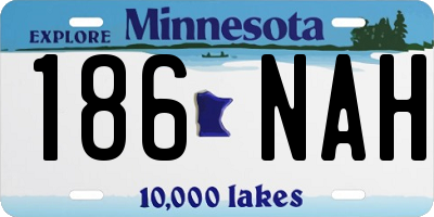 MN license plate 186NAH