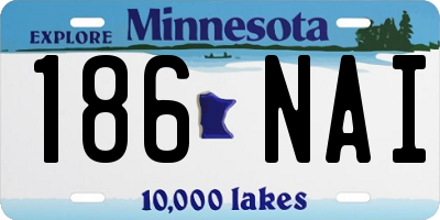 MN license plate 186NAI