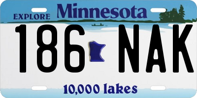MN license plate 186NAK