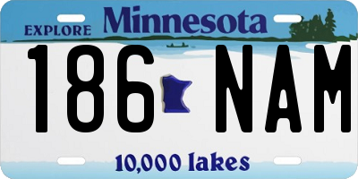 MN license plate 186NAM