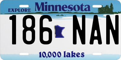 MN license plate 186NAN