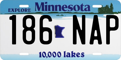 MN license plate 186NAP