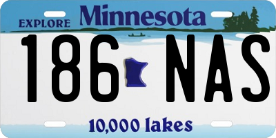 MN license plate 186NAS