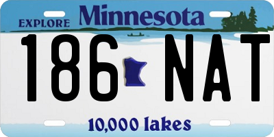 MN license plate 186NAT