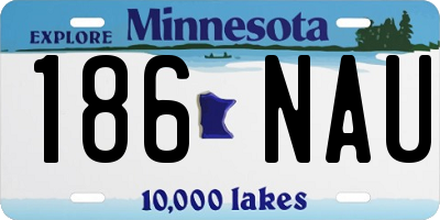 MN license plate 186NAU