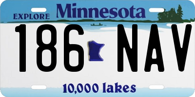 MN license plate 186NAV