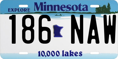 MN license plate 186NAW