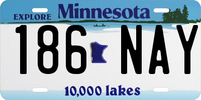 MN license plate 186NAY