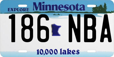 MN license plate 186NBA