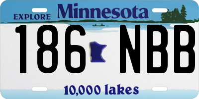 MN license plate 186NBB