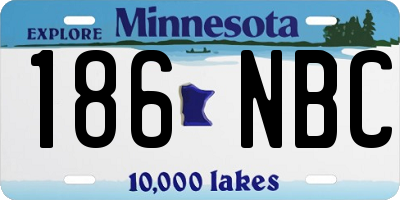 MN license plate 186NBC