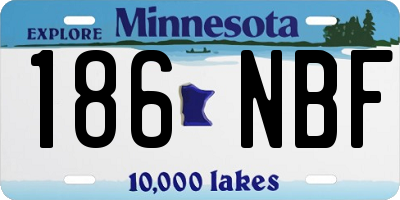 MN license plate 186NBF