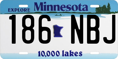 MN license plate 186NBJ