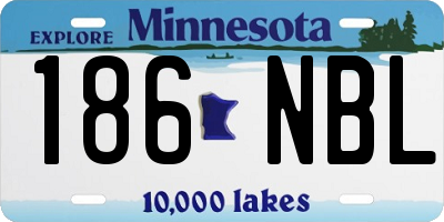 MN license plate 186NBL