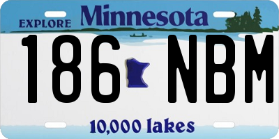MN license plate 186NBM