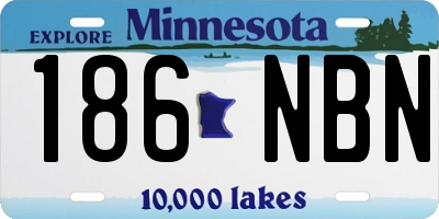 MN license plate 186NBN