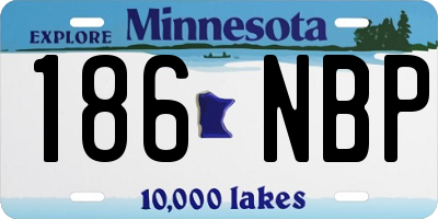 MN license plate 186NBP