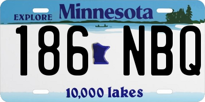 MN license plate 186NBQ