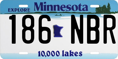MN license plate 186NBR