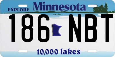 MN license plate 186NBT