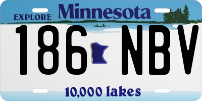 MN license plate 186NBV