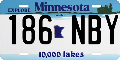 MN license plate 186NBY