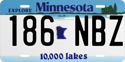 MN license plate 186NBZ